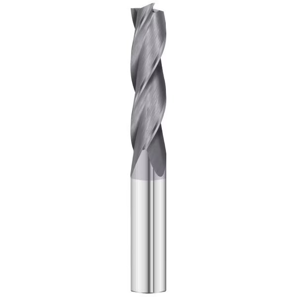 3-Flute - 30° Helix - 3300 GP End Mills, TIALN, RH Spiral, Square, Extra-Long, 1/4, Fullerton Tool, Mfr#: 30183